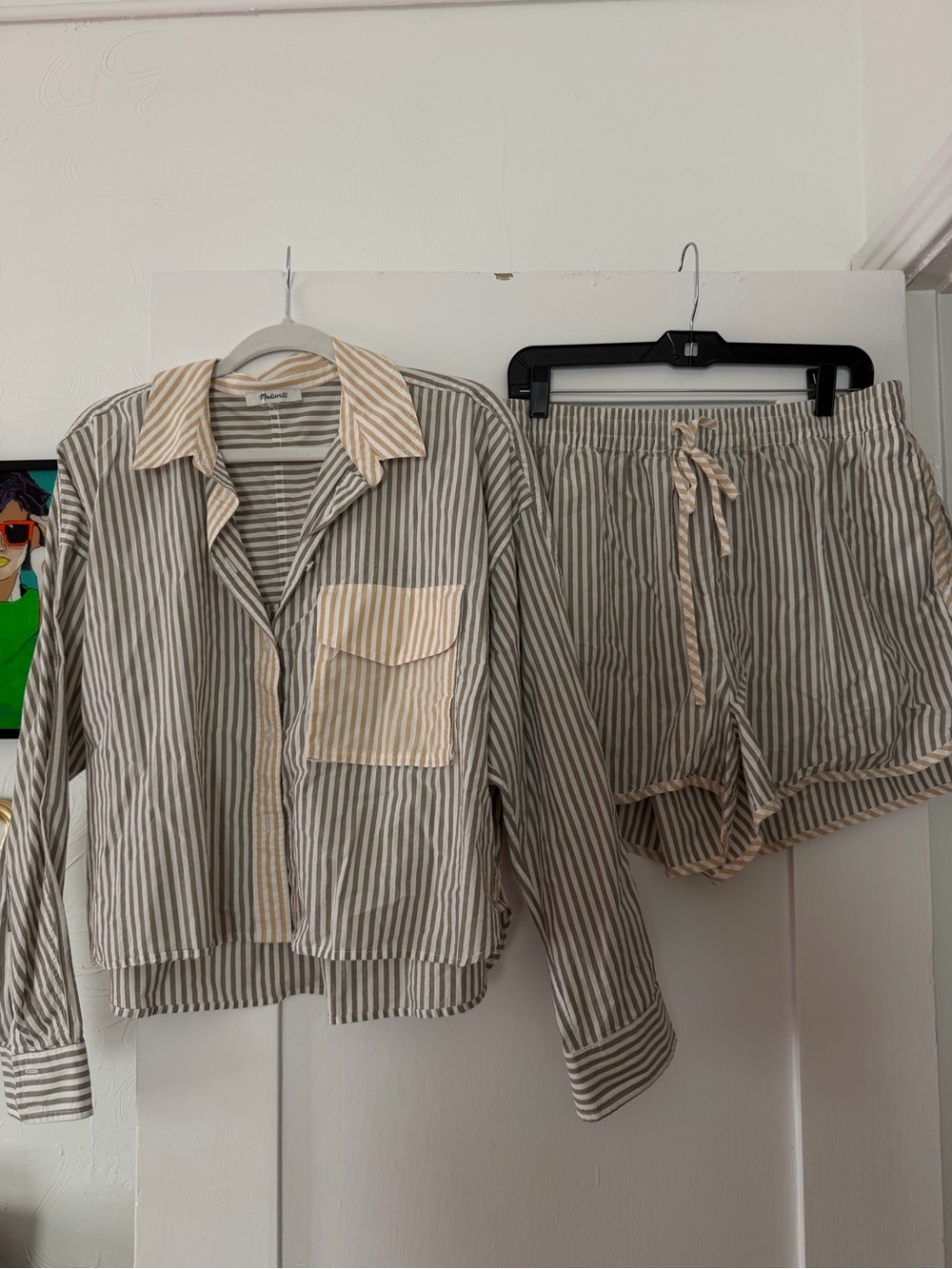 Madewell Women's Striped Shorts Set